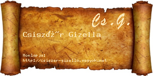 Csiszér Gizella névjegykártya